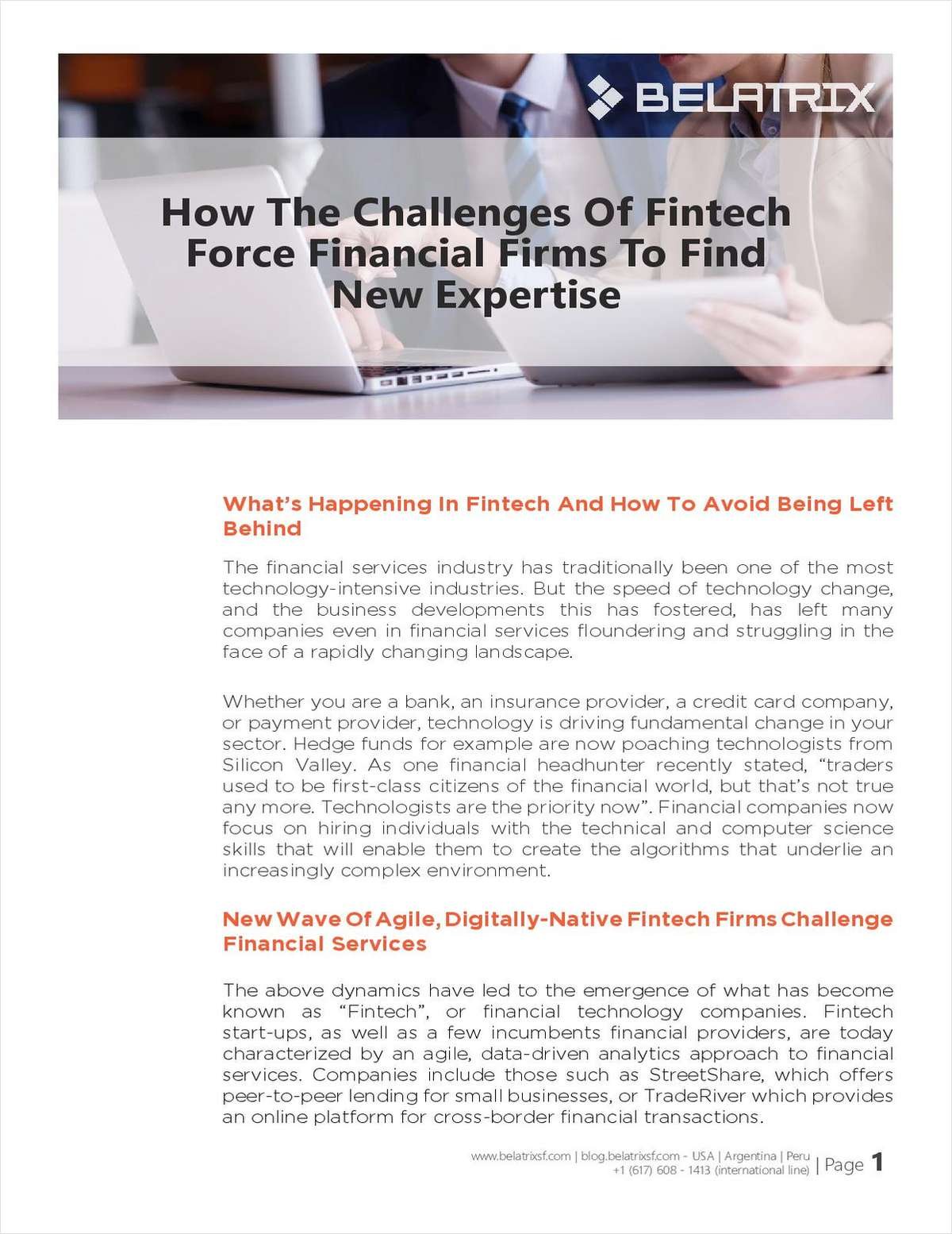 "How the Challenges of Fintech Force Financial Firms to Find New Expertise"