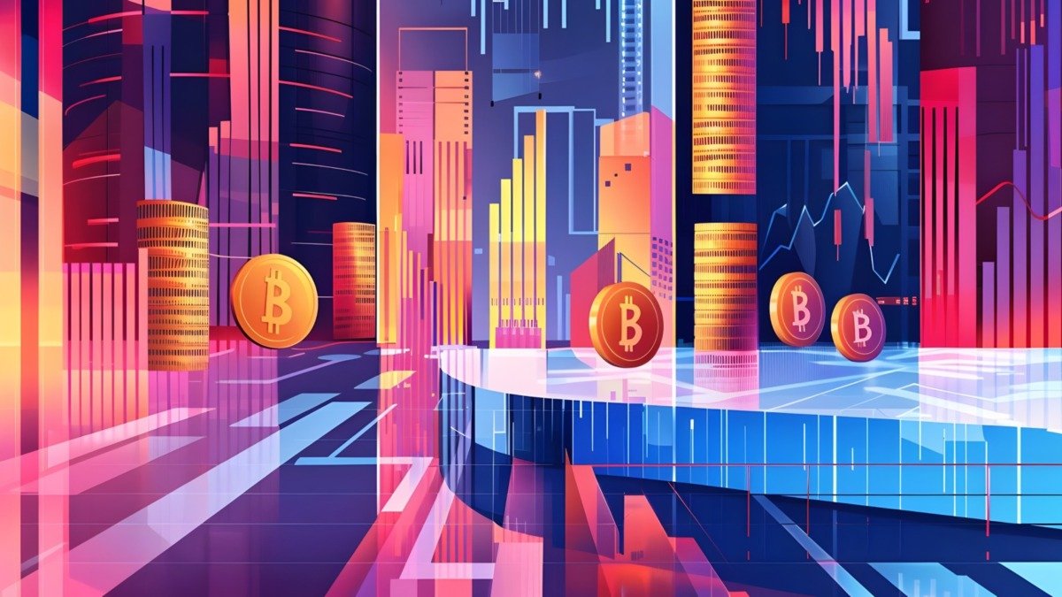 Cryptocurrency's Ascent:  Digital Currency Revolutionizes Global Finance, Transforming Urban Landscapes with Technological Innovation and Economic Growth in a Futuristic Cityscape.